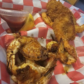 Blackbeard's On The Beach - Shrimp sampler - blackened, garlic, fried and peel n eat - Seafood Near Me - Corpus Christi, Texas