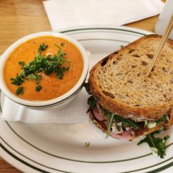 Wilfred's - Pancette sandwich with soup. $19.00 in 2026.