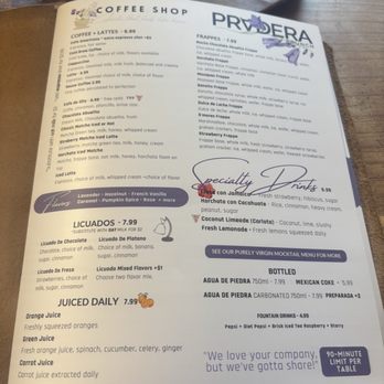 Pradera Brunch - Menu. (Beware free refill can be a lie) - Breakfast & Brunch Near Me - Baldwin Park, California