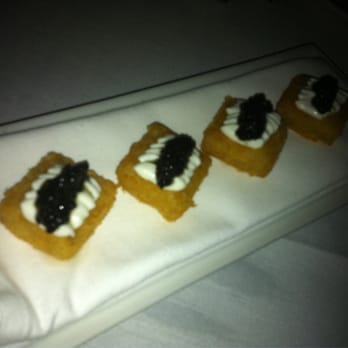 BIX - Potato pillows w/ creme fraiche and American sturgeon caviar - American Near Me - San Francisco, California BIX - Potato pillows w/ creme fraiche and American sturgeon caviar - American Near Me - San Francisco, California
