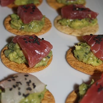 Alex Scotta Catering - Ahi Tuna and Hamachi Sashimi with Avocado Salsa - Caterers Near Me Alex Scotta Catering - Ahi Tuna and Hamachi Sashimi with Avocado Salsa - Caterers Near Me