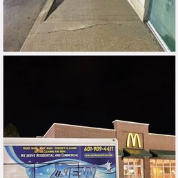 Exterior outside entrance of New Look Pressure Washing - McDonald's opted for our routine cleaning packages to protect their bottom line. Call us to discuss protecting yours. Exterior outside entrance of New Look Pressure Washing - McDonald's opted for our routine cleaning packages to protect their bottom line. Call us to discuss protecting yours.