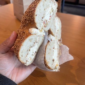 Bagel Boss - Sesame Bagel & Jalapeno Cream Cheese - Bagels Near Me - Burbank, California