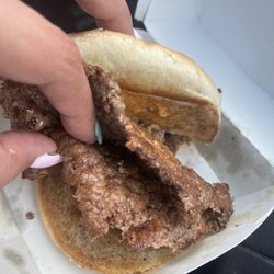 Freddy's Frozen Custard & Steakburgers - Disgusting hamburger with nothing on it! Do better!