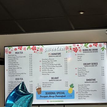 Sweetea - menu 5/25/24 - Desserts Near Me - Auburn, California