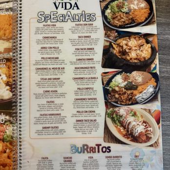 Vida Mexican Restaurant - Menu - Mexican Near Me - Laconia, New Hampshire