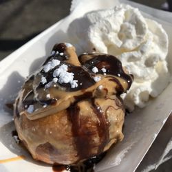 Fantasy Cupcake - "Buckeye Best"chocolate cake w chocolate peanut butter drizzle & homemade whipped cream. $6