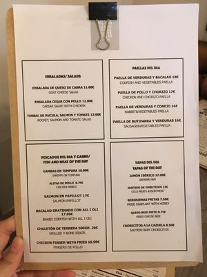 Menu photo 2 Mesón Barceloneta Barcelona, B