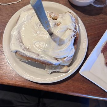 One Street Down Cafe - Cinnamon roll. - Breakfast & Brunch Near Me - Redmond, Oregon
