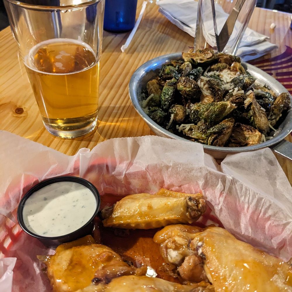 Small Batch - Cucumber Saison, hibachi honey wings and brussel sprouts - not pictured, nachos. This place is worth checking out when visiting Winston. - Breweries Near Me - Winston-Salem, North Carolina Small Batch - Cucumber Saison, hibachi honey wings and brussel sprouts - not pictured, nachos. This place is worth checking out when visiting Winston. - Breweries Near Me - Winston-Salem, North Carolina