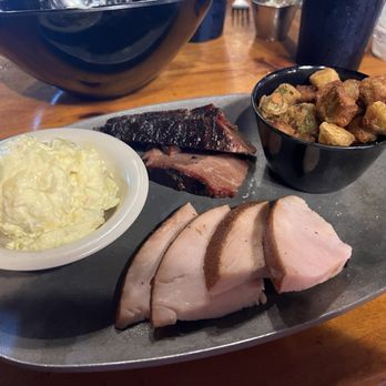 Clark's Outpost Restaurant - Two meat platter. - Barbeque Near Me - Tioga, Texas