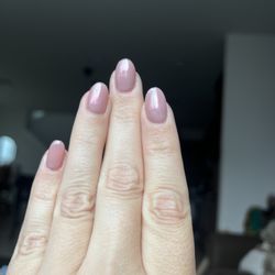 Simply Polished - Gel X Nails with a light neutral pink and ombré chrome