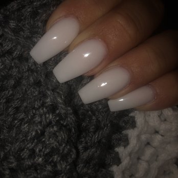 Utopia Nails - Soft white coffin acrylic nails. - Nail Salons Near Me - Fontana, California Utopia Nails - Soft white coffin acrylic nails. - Nail Salons Near Me - Fontana, California