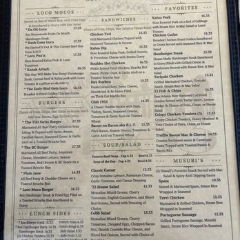 Hawaiian Restaurant 1933 - Menu - Breakfast & Brunch Near Me - Boulder City, Nevada