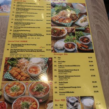 Pho Dac Biet  - Menu, circa Nov 2023. - Vietnamese Near Me - Markham, Ontario