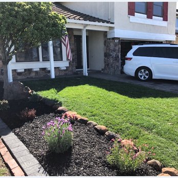 Select Pavers - New lawn, sprinklers, rock border and plants. - Masonry/Concrete Near Me - Hayward, California