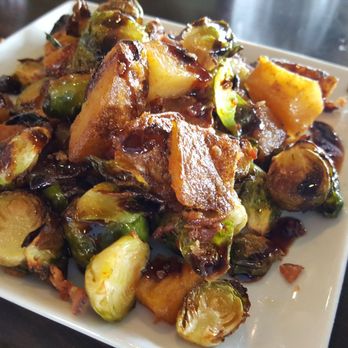 Kona Brewing - Oven Roasted Brussels Sprouts and Potatoes - a tasty start to lunch - Pubs Near Me - Honolulu, Hawaii
