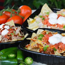 Petro's Chili and Chips - Petro Nachos, Chicken {grilled, BBQ or Buffalo} Nachos or BBQ Pulled Pork Nachos. Nothing bigger or tastier in any fast food restaurant!