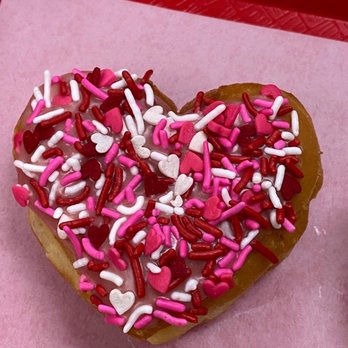 Manley's Donuts - Strawberry glazed heart shaped donut - Donuts Near Me - San Jose, California Manley's Donuts - Strawberry glazed heart shaped donut - Donuts Near Me - San Jose, California