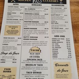 Their menu. Their menu.