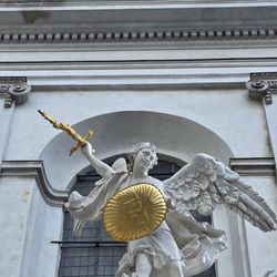 Michaelerkirche - St Michael vanquishing Satan