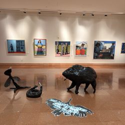 San Antonio Central Library - Monthly art display