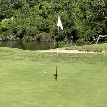 Cedar Point Golf Course - The water hole (par 3) landing. So close! Lol - Golf Near Me - Patuxent River, Maryland