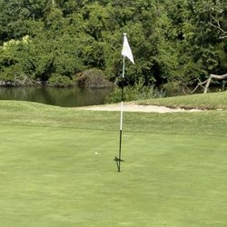 Cedar Point Golf Course - The water hole (par 3) landing. So close! Lol