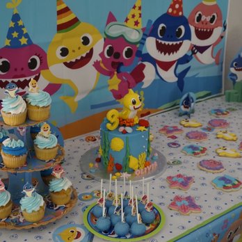 The Cupcake Shoppe - Baby shark dessert table - Bakeries Near Me - Hayward, California The Cupcake Shoppe - Baby shark dessert table - Bakeries Near Me - Hayward, California