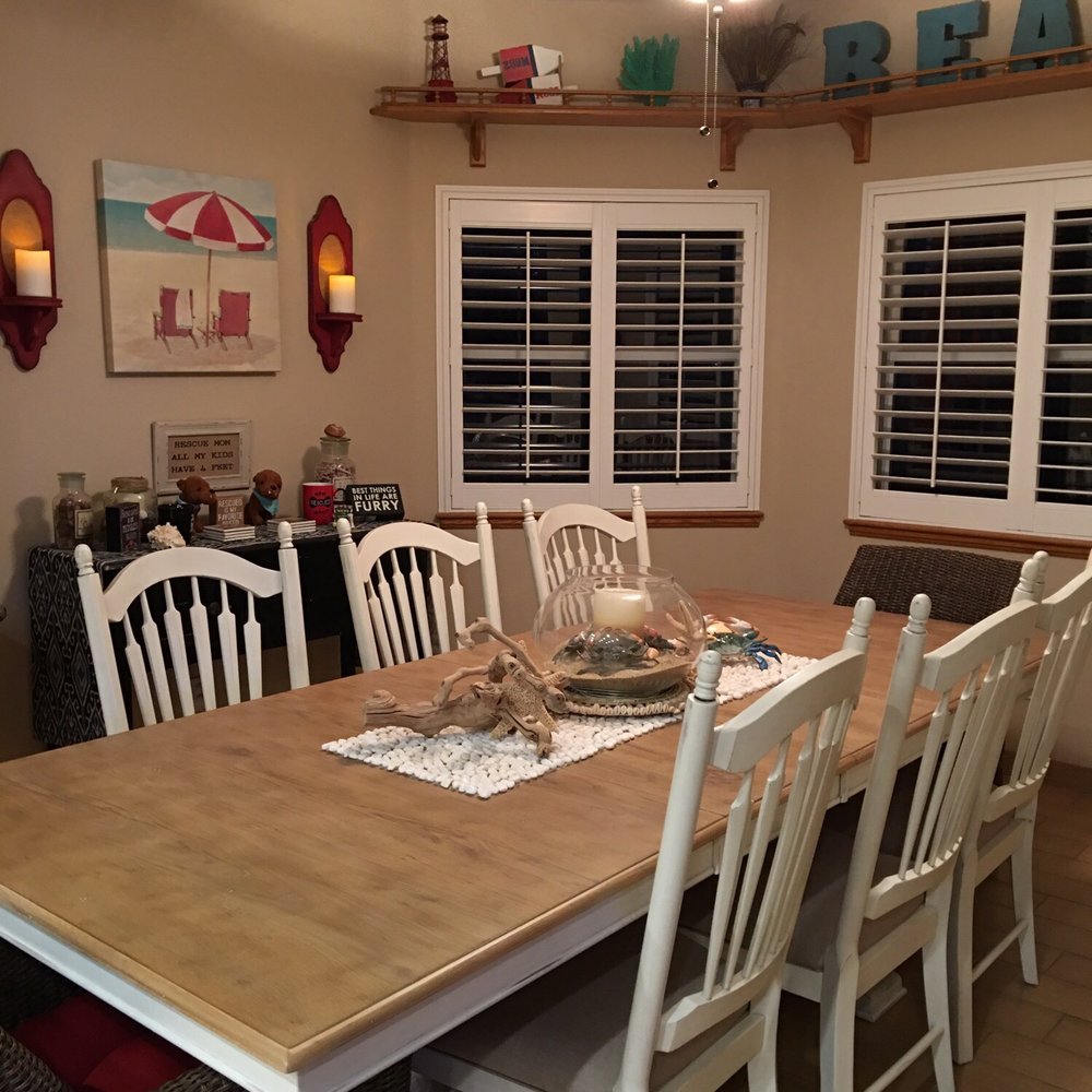 My new dining room table and chairs. I'm in love!!! My new dining room table and chairs. I'm in love!!!
