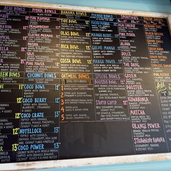 Playa Bowls - Menu 9/2026 - Acai Bowls Near Me - Atlanta, Georgia