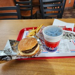 Junior's Restaurant - Double Burger fries and small coke.