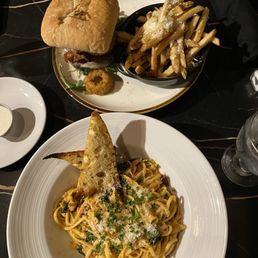 Bbq Burger with Garlic Fries
