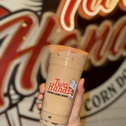 Two Hands Fresh Corn Dogs - Milk Tea w/ boba