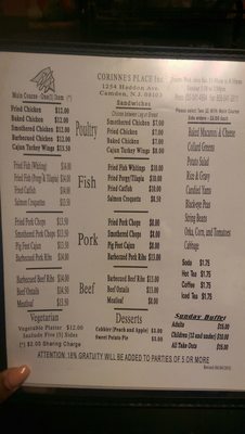 Menu photo 6 Corinne's Place Camden, NJ