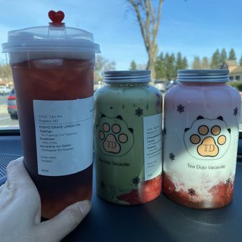Tea Dojo - Kyoho Grape Lemon Tea, Strawberry Matcha Latte, Cupid's Arrow - Bubble Tea Near Me - Vacaville, California Tea Dojo - Kyoho Grape Lemon Tea, Strawberry Matcha Latte, Cupid's Arrow - Bubble Tea Near Me - Vacaville, California
