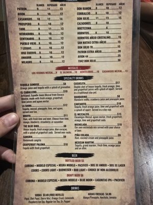 Menu photo 1 El Arroyo Sonora, CA