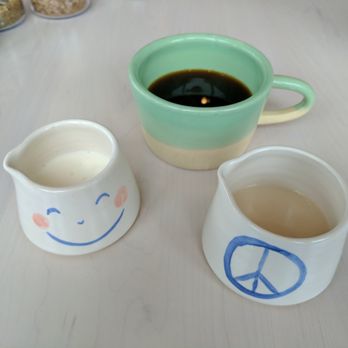 Tusk - Coffee with toasted almond milk and cardamom creamer. I usually take my coffee black, but I couldn't skip out on the cardamom creamer. - Middle Eastern Near Me - Portland, Oregon