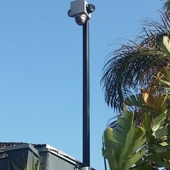 DVR ProTechs - Three roof/mast mounted armor ball security cameras covering parking lot in Mission Bay, San Diego. - Security Systems Near Me DVR ProTechs - Three roof/mast mounted armor ball security cameras covering parking lot in Mission Bay, San Diego. - Security Systems Near Me