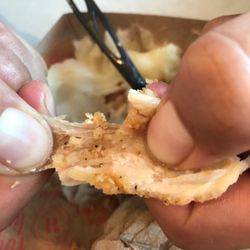 KFC - I am currently trying to pull the chicken apart