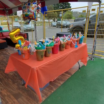 Inflatable World - Goodie buckets at the cabana - Amusement Parks Near Me - San Diego, California Inflatable World - Goodie buckets at the cabana - Amusement Parks Near Me - San Diego, California