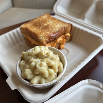 Charleston Cheese - Grilled zucchini pimento cheese with a side of pepper jack mac and cheese. - Bubble Tea Near Me - Charleston, South Carolina