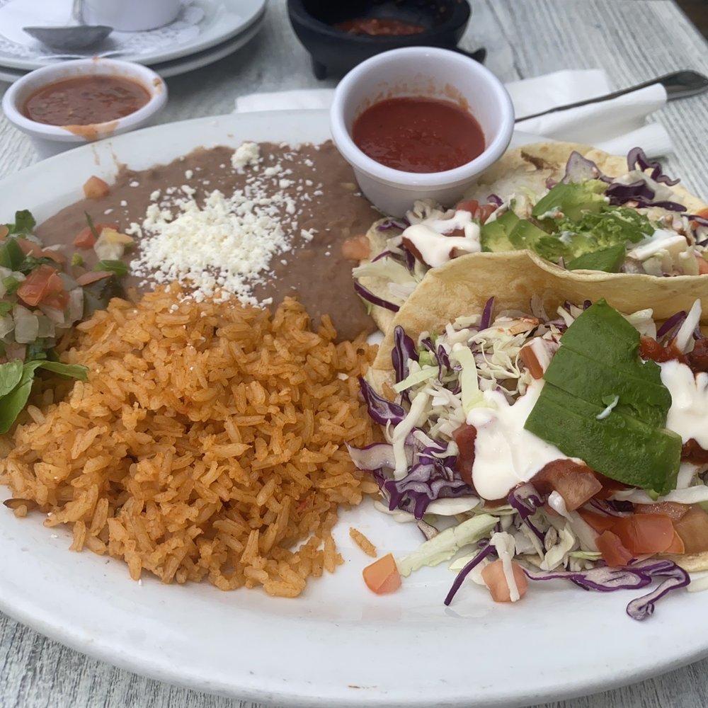 Maria Sol - 8'21 - flavorless beans, rice & fish tacos. Add a tablespoon size ramekin of habanero to flavor it up will cost you $2.50 - Mexican Near Me - Santa Monica, California Maria Sol - 8'21 - flavorless beans, rice & fish tacos. Add a tablespoon size ramekin of habanero to flavor it up will cost you $2.50 - Mexican Near Me - Santa Monica, California
