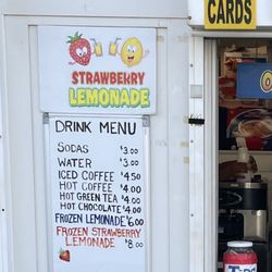 Mayflower Beach - Snack bar menu