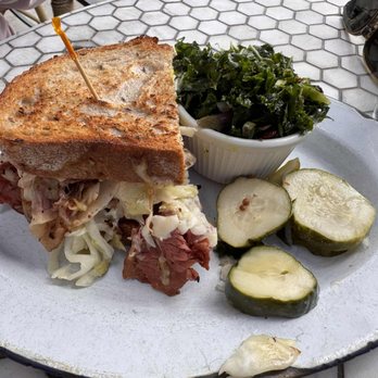 Leven Deli - Pastrami Reuben (half) + Kale Salad - Sandwiches Near Me - Denver, Colorado
