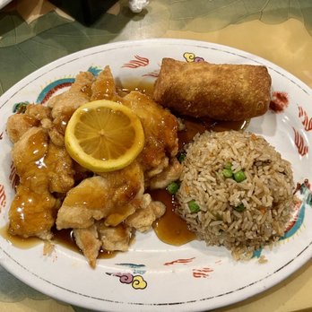 China Garden - Lemon Chicken, fried rice and egg roll - Chinese Near Me - Houston, Texas China Garden - Lemon Chicken, fried rice and egg roll - Chinese Near Me - Houston, Texas