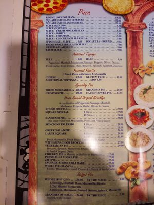 Menu photo 2 Original Brooklyn Pizzeria & Restaurant Commack, NY Menu photo 2 Original Brooklyn Pizzeria & Restaurant Commack, NY