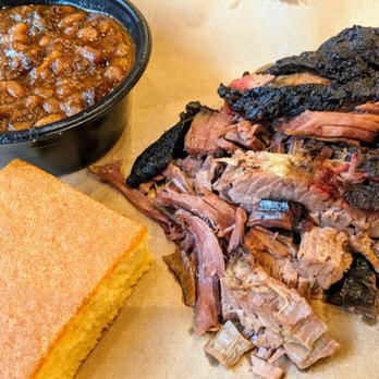 Mission BBQ - Dry brisket and cornbread. - Barbeque Near Me - Troy, Michigan