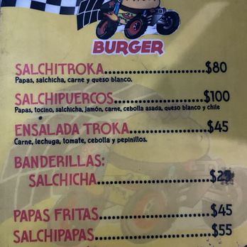 Troka Burger - The menu. - Burgers Near Me - Ciudad Constitución, BCS Troka Burger - The menu. - Burgers Near Me - Ciudad Constitución, BCS