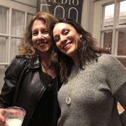 Retail Therapy - Retail Therapy - Distressed. Grey sweater on right with the fabulous owner of Retail Therapy - Julie Perlow Greene on the left.